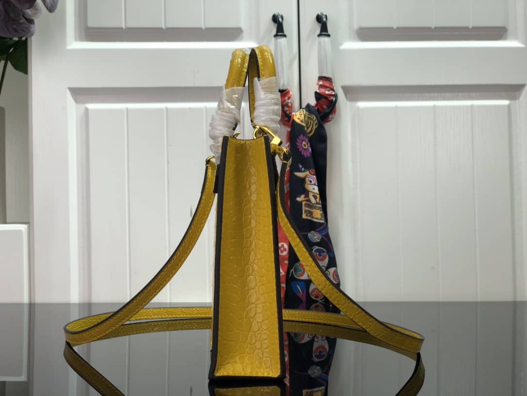 Louis Vuitton Petit Sac Plat Flat Shoulder Bag Replica Yellow M80169