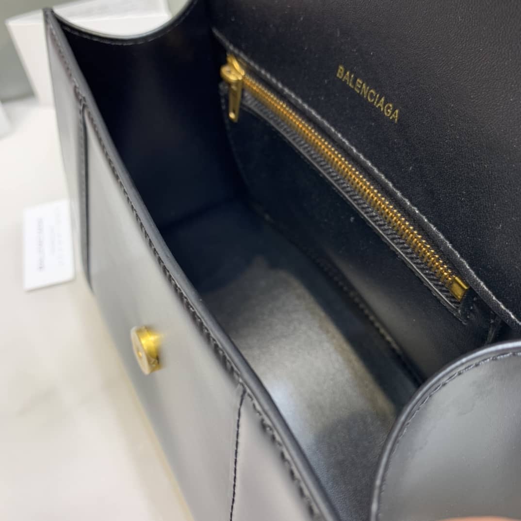 Balenciaga Hourglass Leather Top Handle Replica Bag