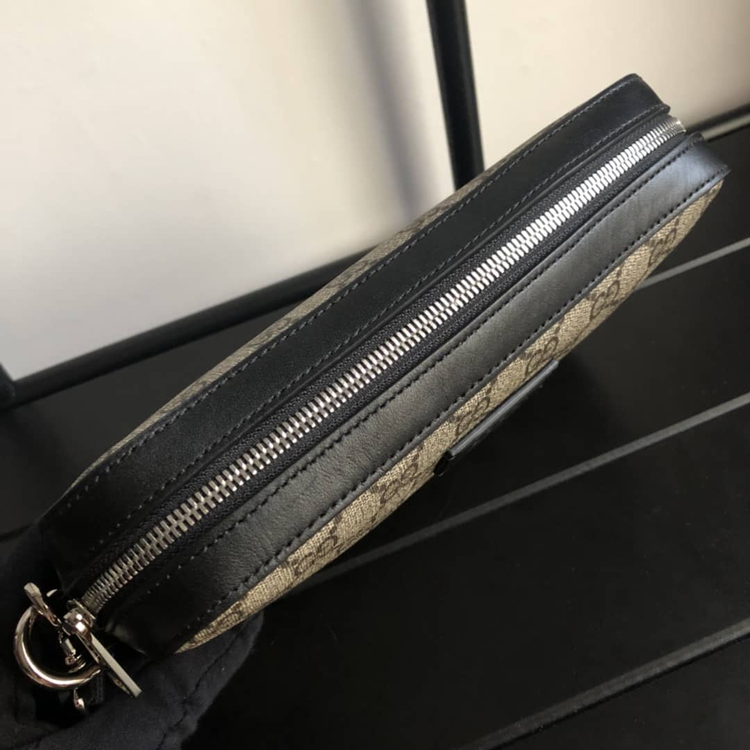 Gucci GG Supreme Wash Bag Replica Brown 495562