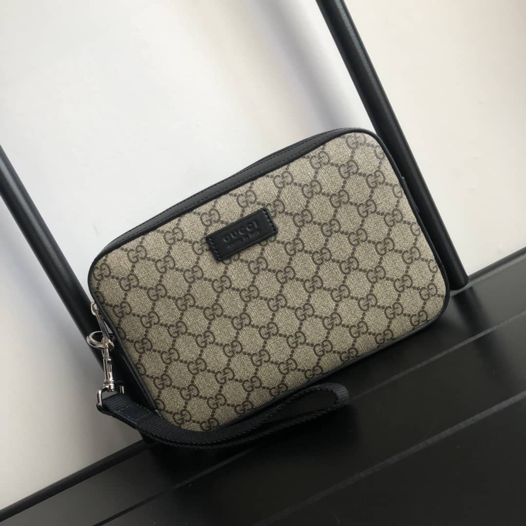 Gucci GG Supreme Wash Bag Replica Brown 495562