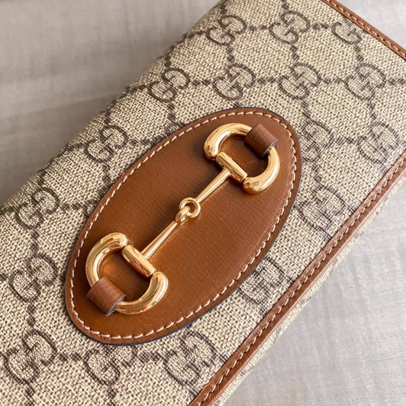 Gucci Horsebit Bag Dupe 1955 Zip Around Wallet With Chain Replica 621888