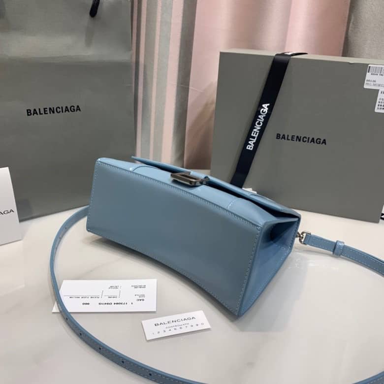 Balenciaga Hourglass Leather Top Handle Replica Bag