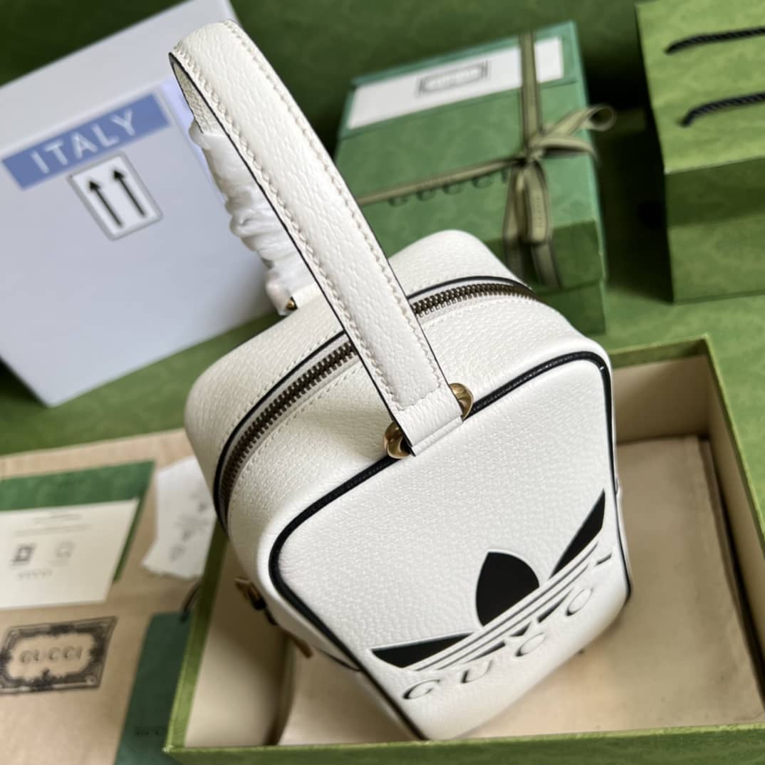 Gucci Adidas x Gucci Mini Top Handle White 702387 Replica Clutch