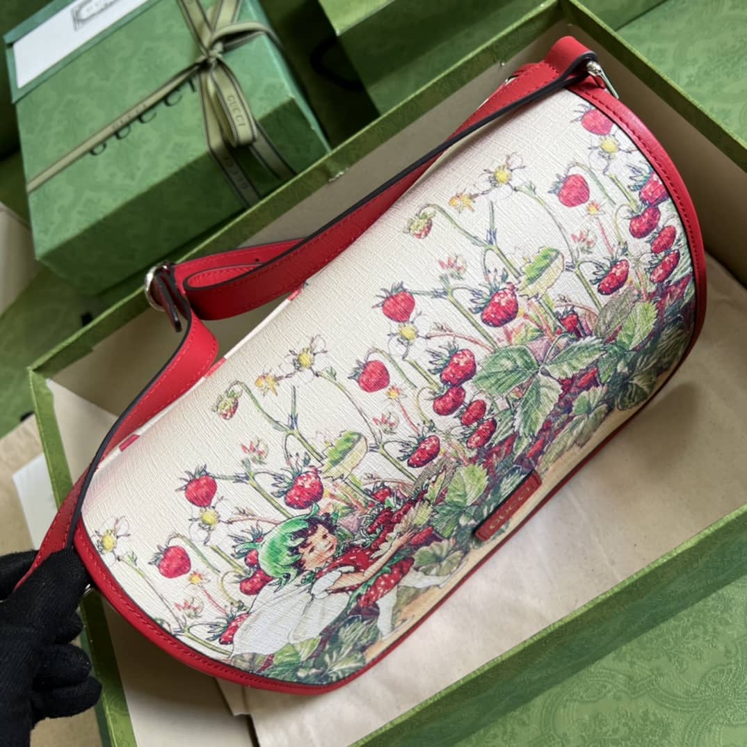 Gucci Children Strawberry Fairy Print 664143 Replica Shoulder Bag