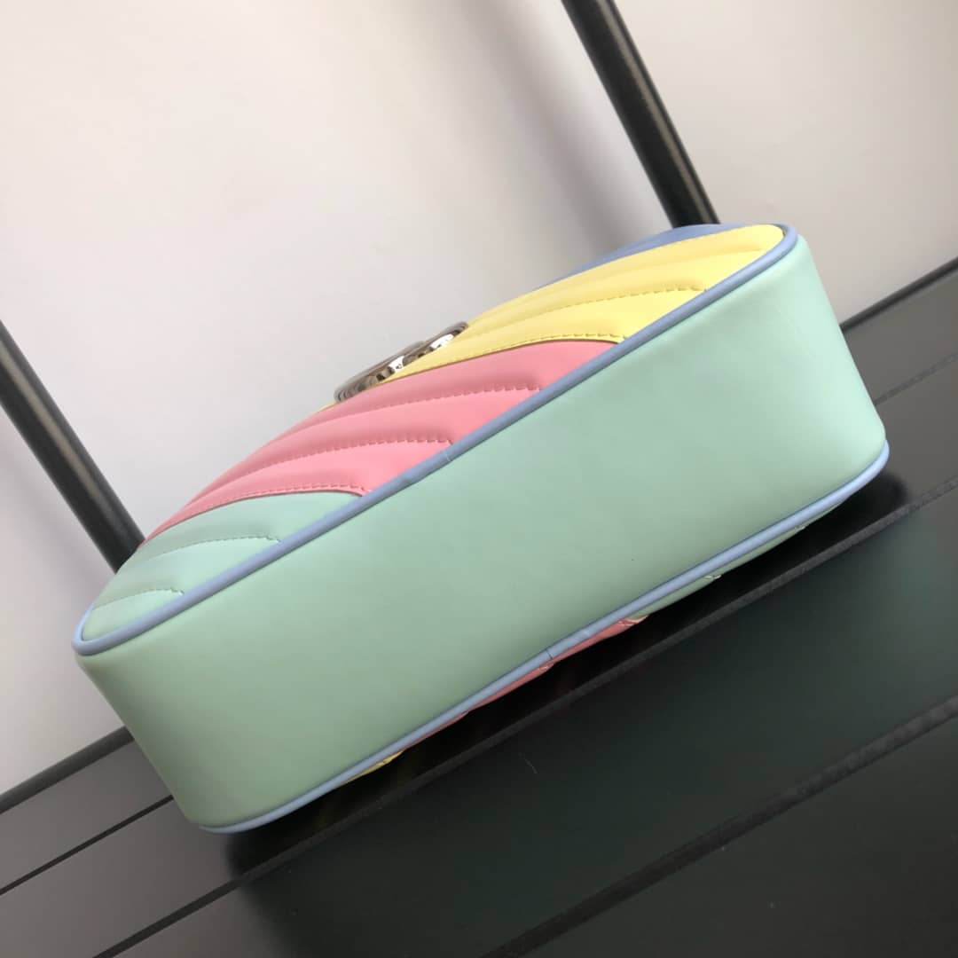 Gucci Handbag Dupes GG Marmont Small Shoulder Handbag Camera Bag Replica Colorful 447632