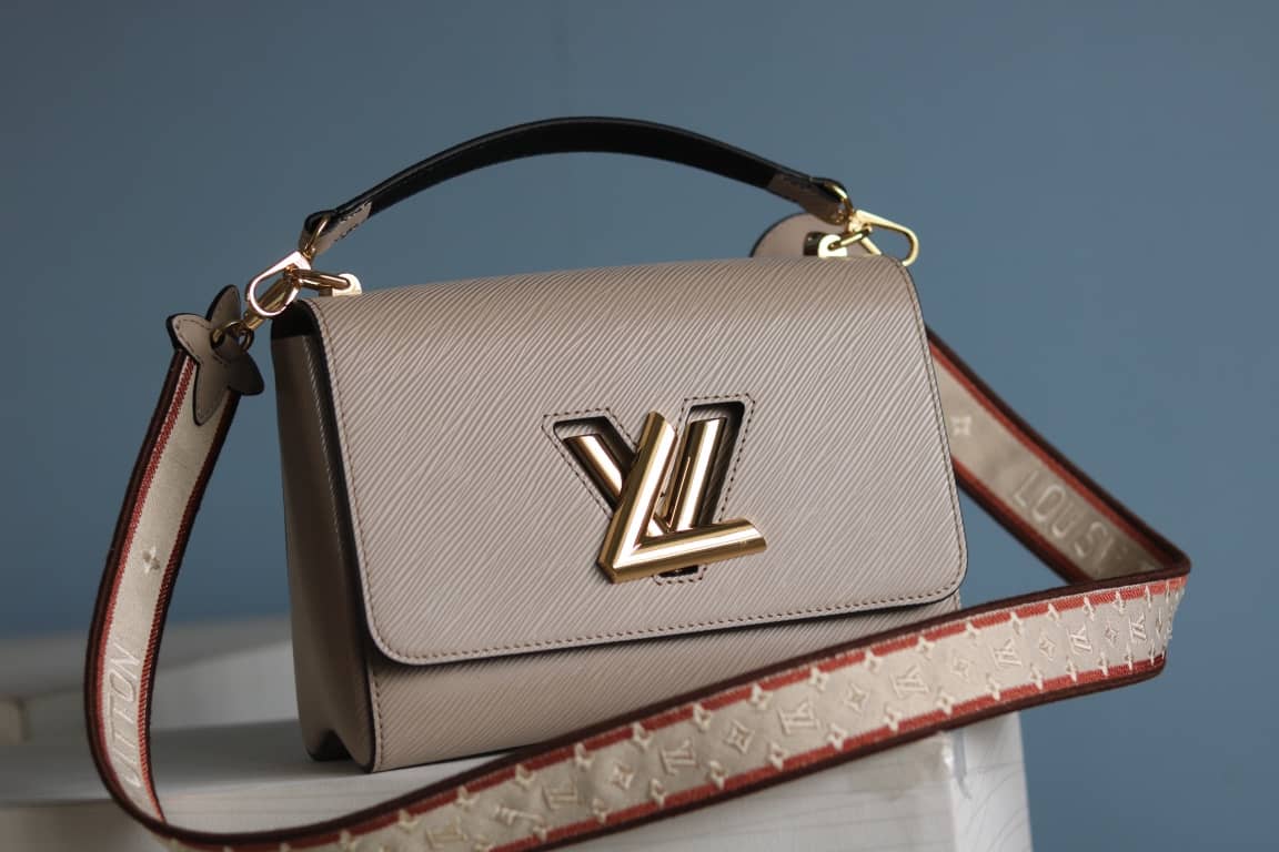 Louis Vuitton Textured Epi Leather Twist Series Bag Gray