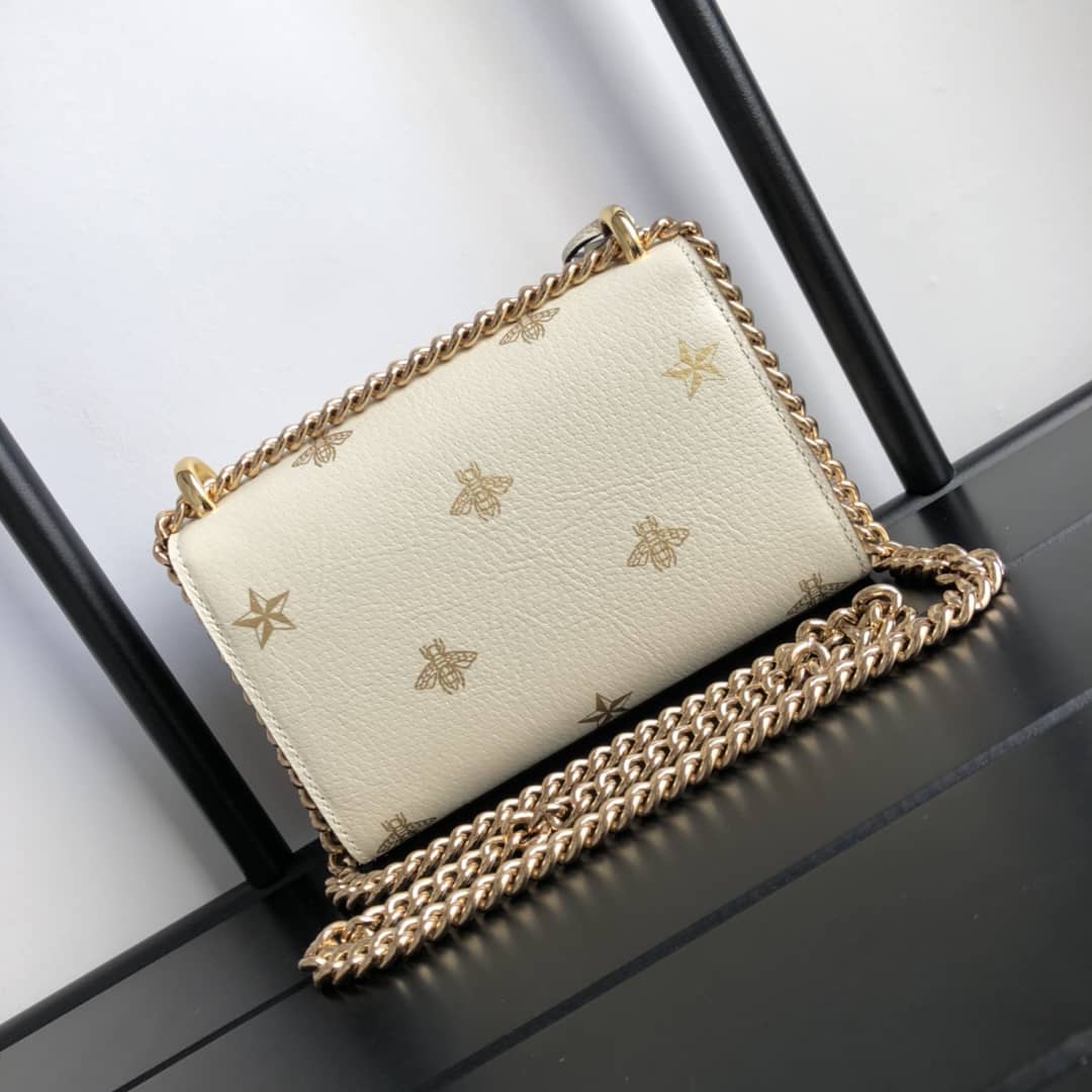 Gucci Padlock Bee Star Small Shoulder Bag Replica White 432182