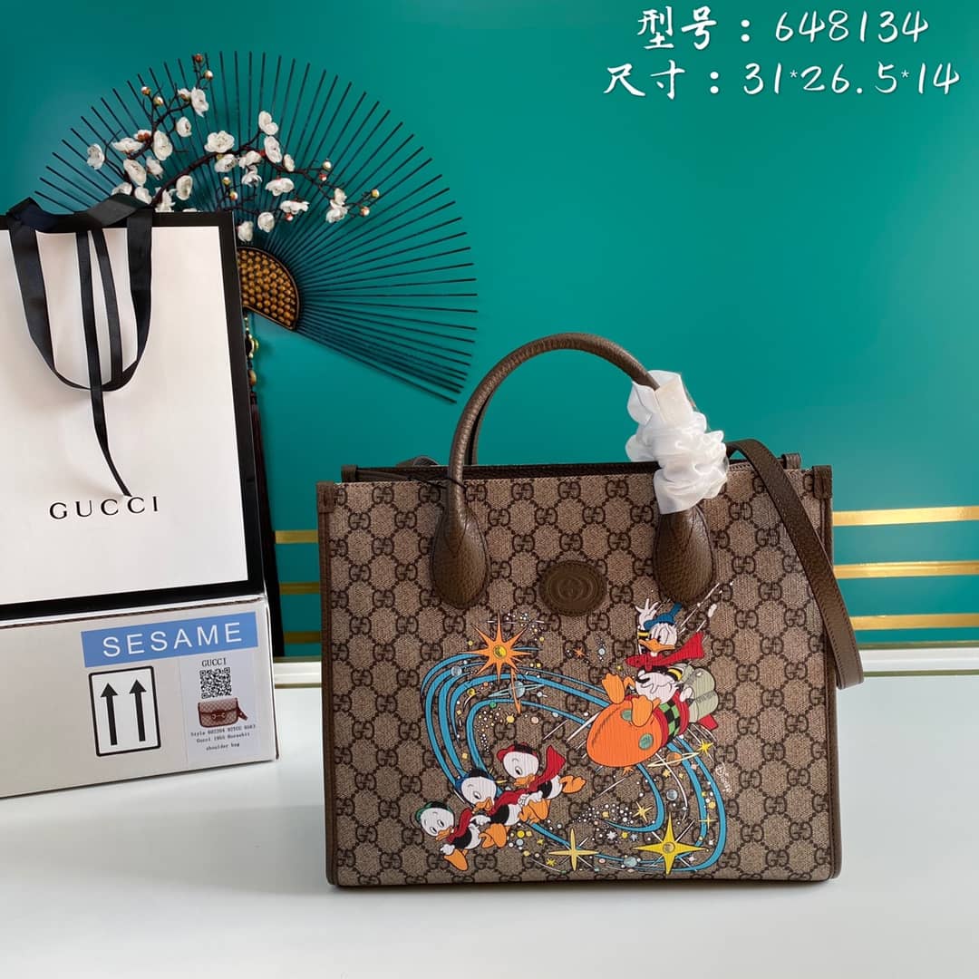 Gucci x Disney Donald Duck Tote Replica 648134