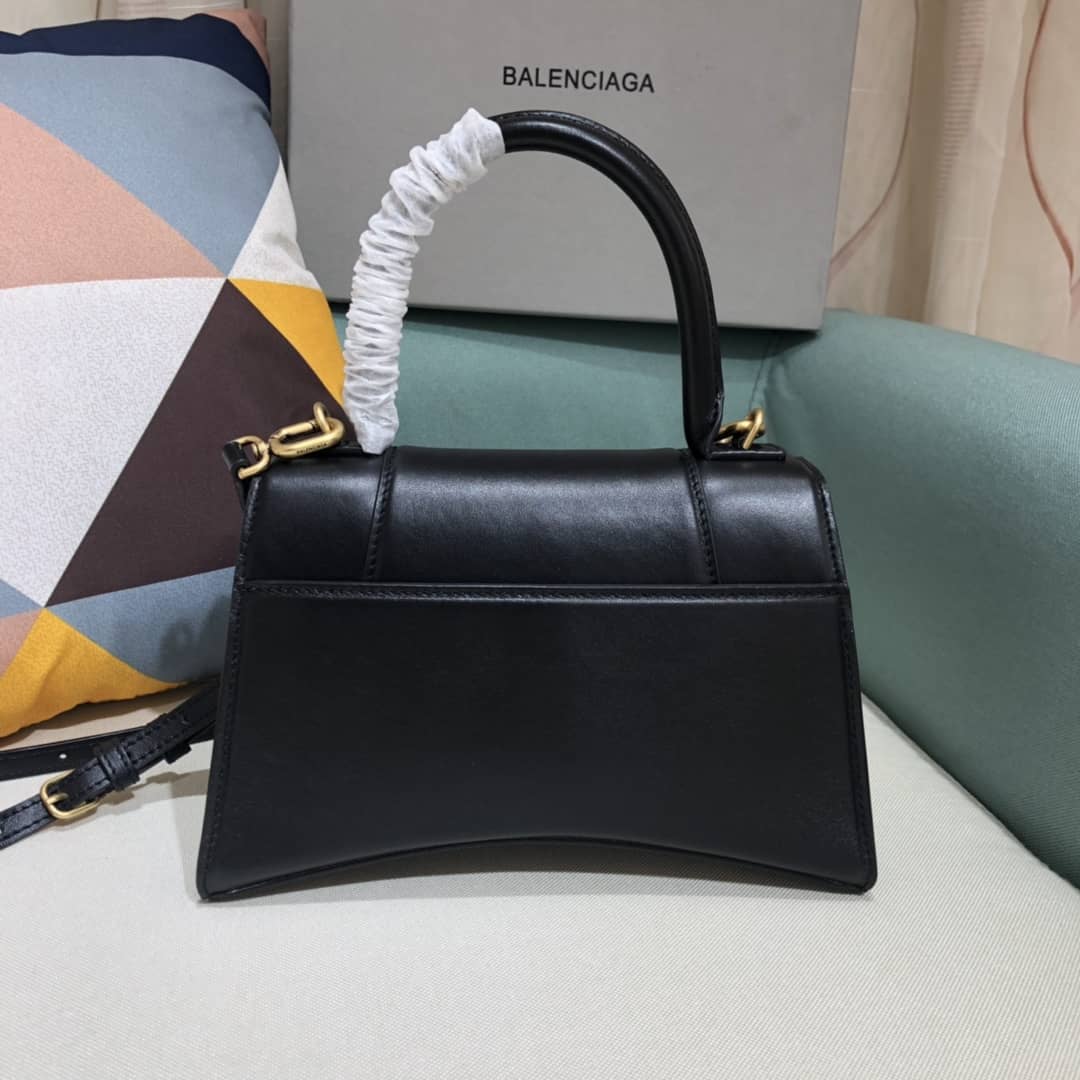 Balenciaga Hourglass Leather Top Handle Replica Bag