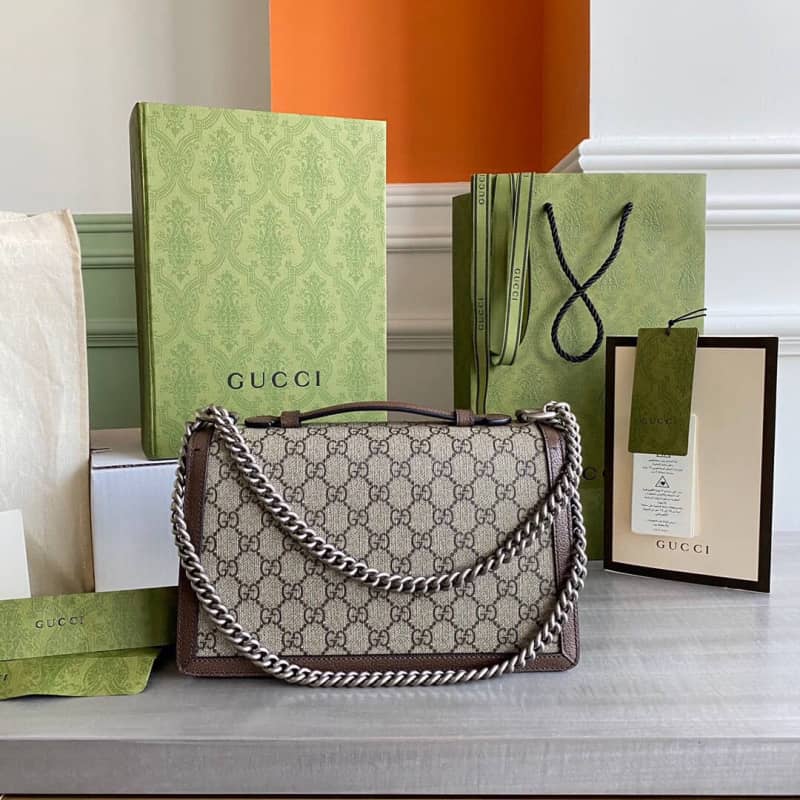 Gucci Dionysus GG Top Handle Bag Brown 621512 Replica
