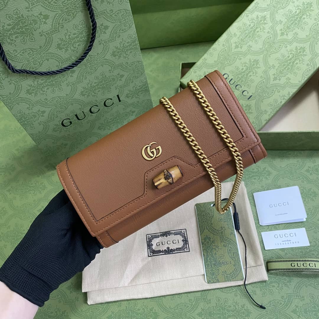 Gucci Diana Bamboo Chain Wallet Replica 658243