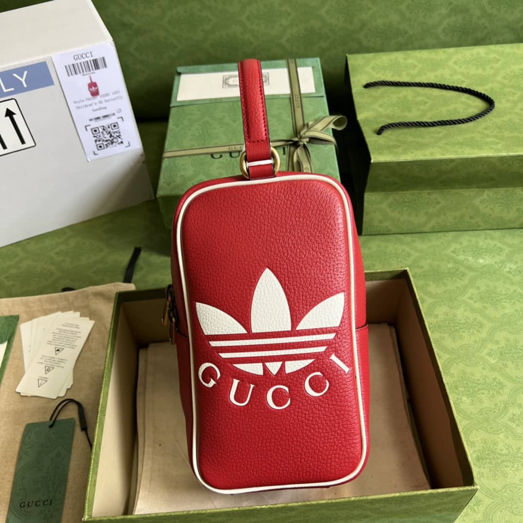 Gucci Adidas x Gucci Mini Top Handle Red 702387 Replica Clutch