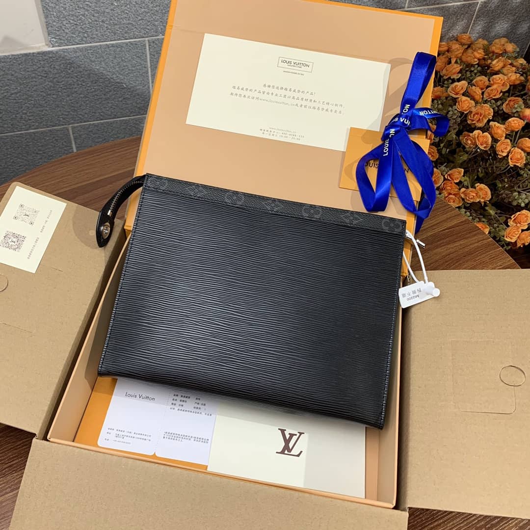 Louis Vuitton Monogram Eclipse Epi Replica Pochette Voyage MM M67736