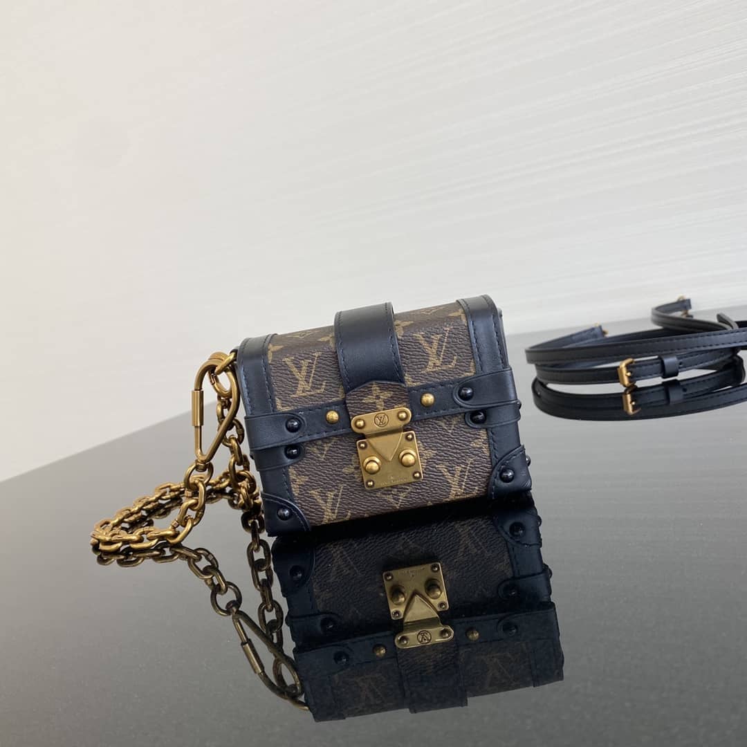 Louis Vuitton Mini Trunk Monogram Canvas Key Chain Replica Bag 44188M