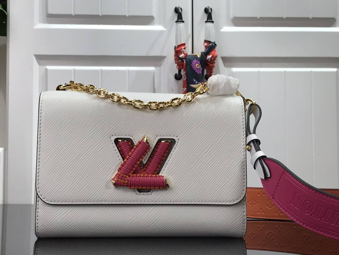 Louis Vuitton Epi leather Twist MM Replica Handbag White M57667