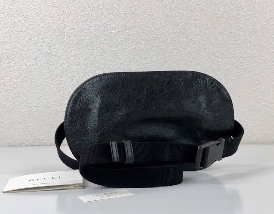Gucci Soft Leather Belt Bag Replica Black 575857