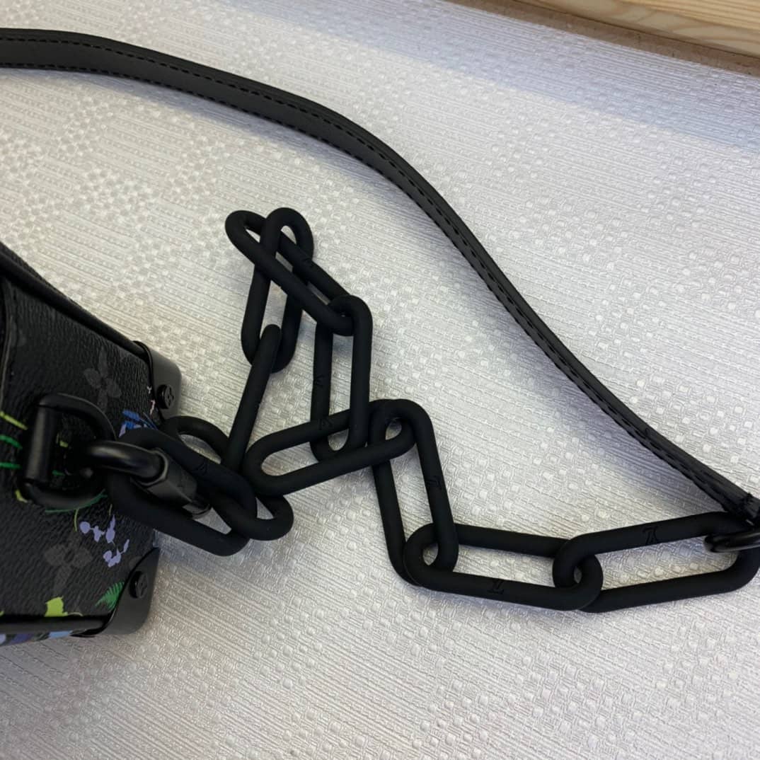 Louis Vuitton Mini Soft Trunk Monogram Eclipse Flower Replica Bag M69072