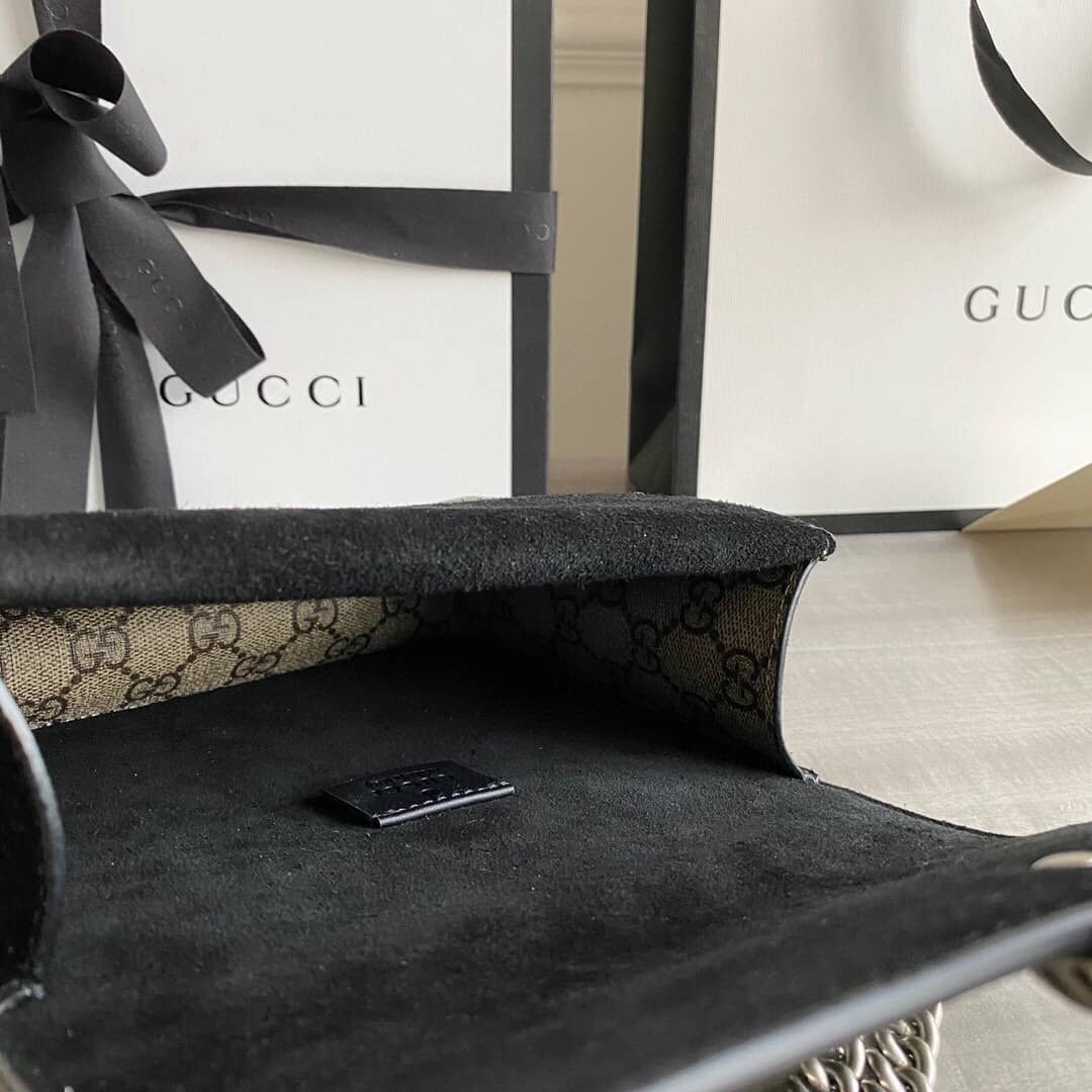 Gucci GG Supreme Dionysus 2way Mini Chain Shoulder Bag Replica Black 421970