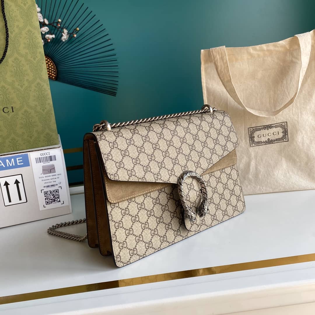 Gucci Dionysus Supreme Monogram Chain Medium Shoulder Bag Replica 403348