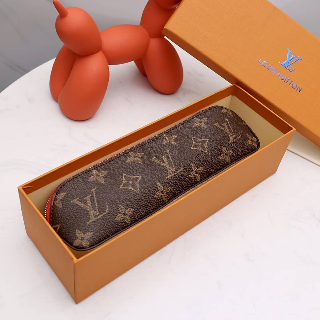 Louis Vuitton Pencil Pouch Elizabeth Monogram Canvas Replica Brown GI0009
