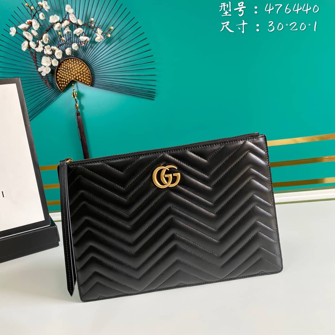 Gucci GG Marmont Leather Clutch Replica 476440