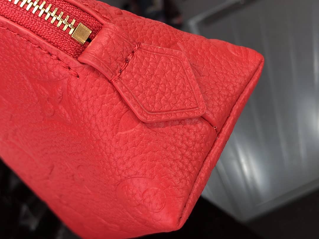 Louis Vuitton Pochette Dupe Monogram Cosmetic Pouch  Red M47515