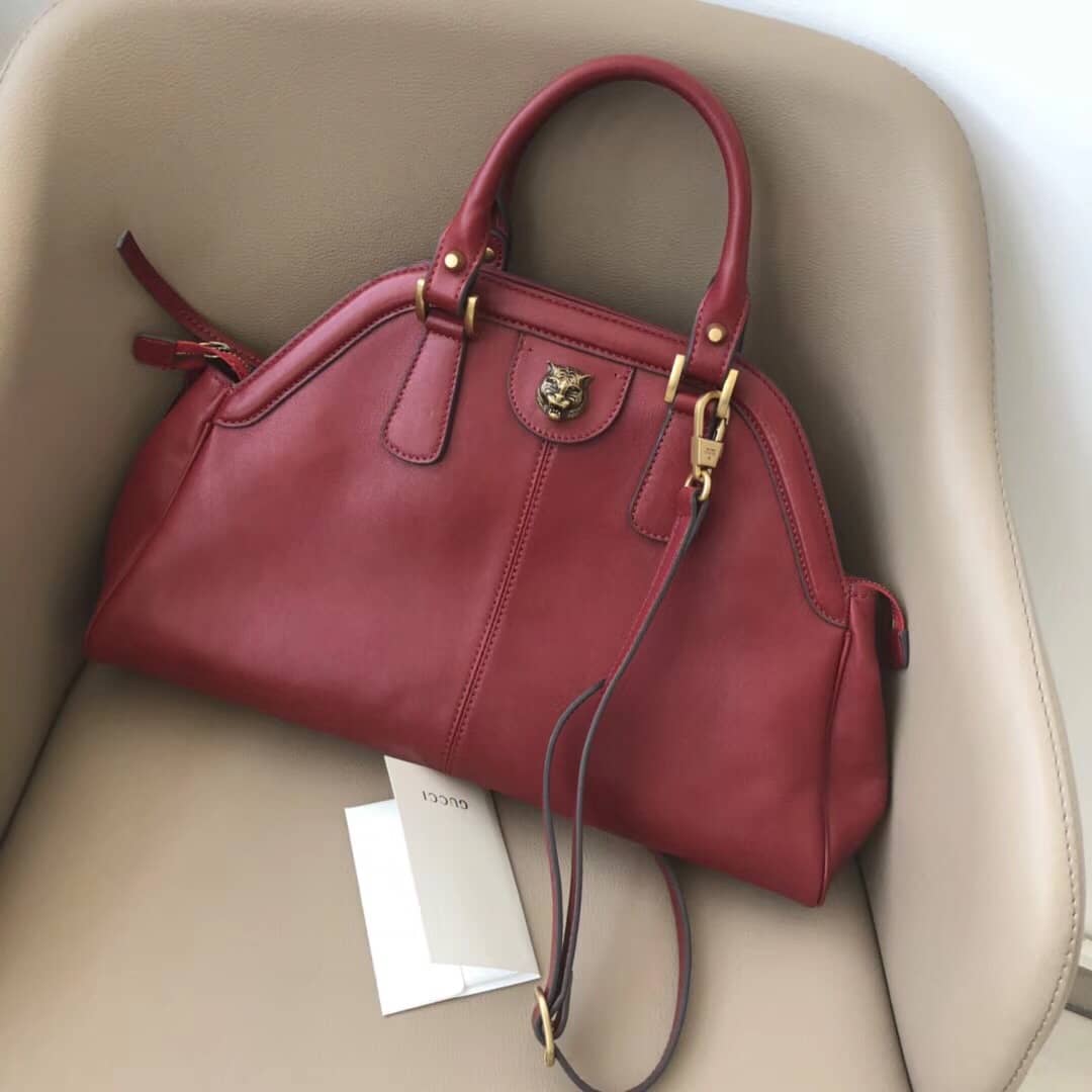 Gucci ReBelle Medium Top Handle Bag Replica Red 516459