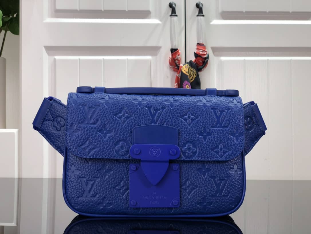 Louis Vuitton S Lock Sling Crossbody Bag Replica Blue M58487