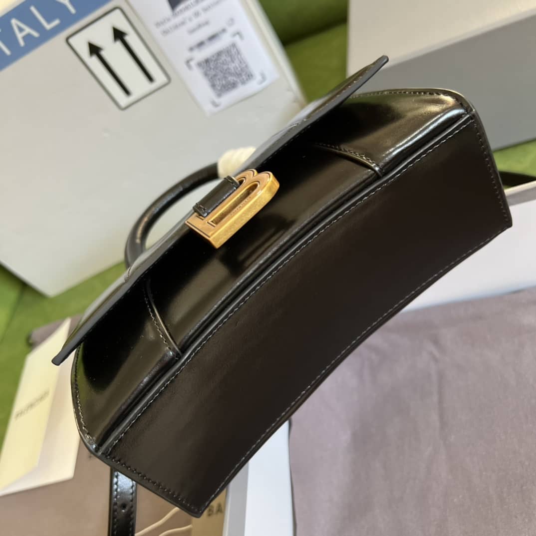 Balenciaga Hourglass Leather Top Handle Replica Bag