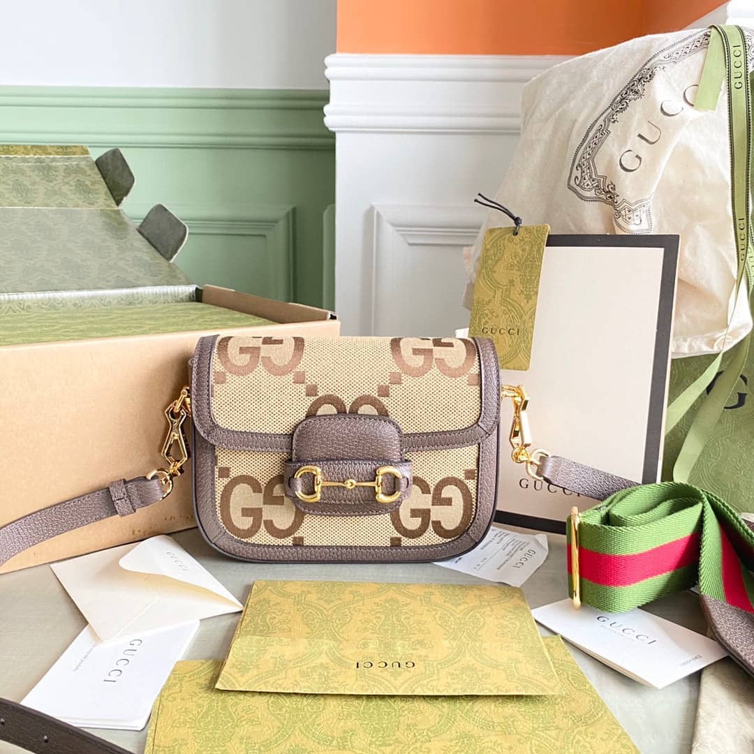 Gucci Horsebit 1955 Mini Shoulder Bag Brown 658574 Replica