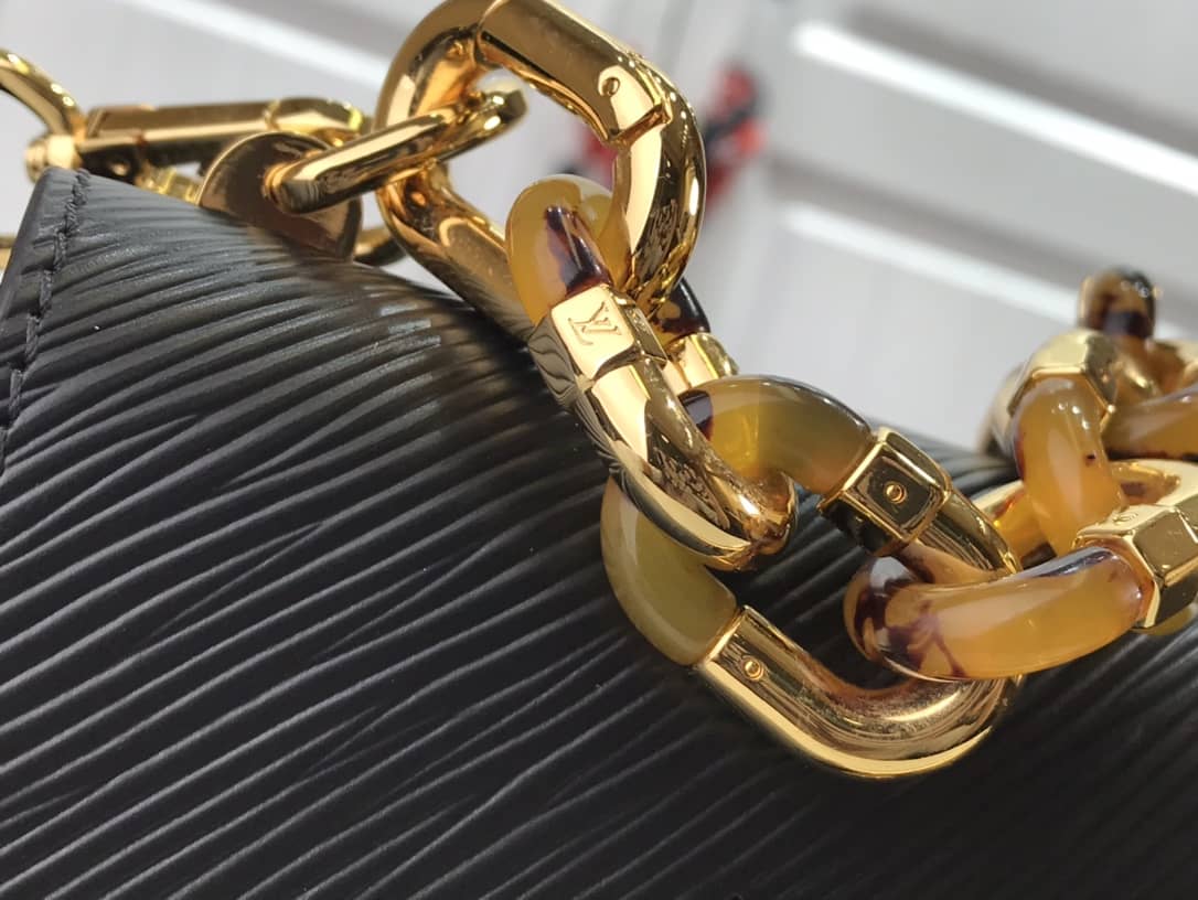 Louis Vuitton Monogram 2Way Leather TWIST Replica Handbag Black M58526