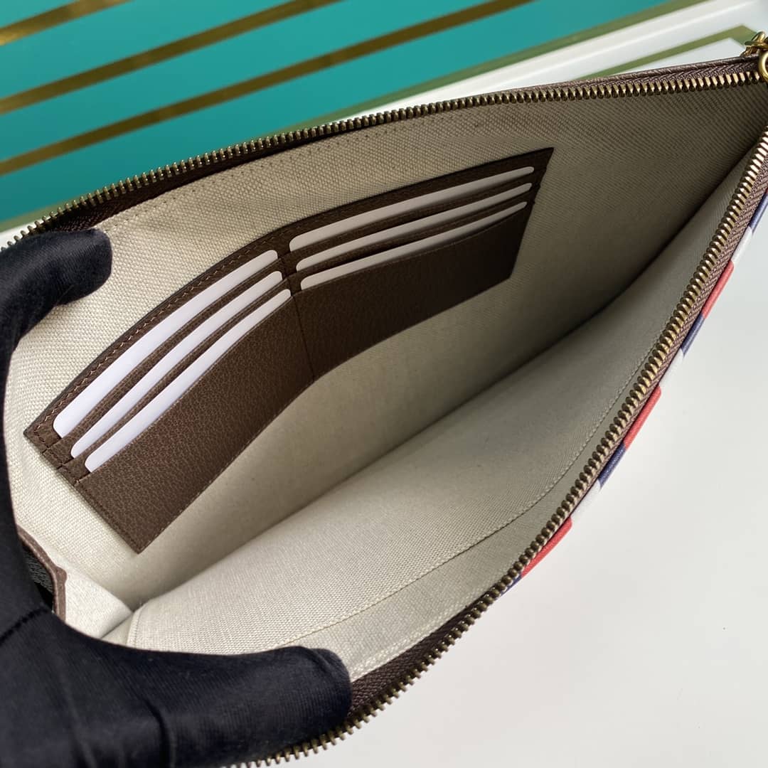 Gucci GG Supreme Monogram Courrier Zip Pouch Replica 473915