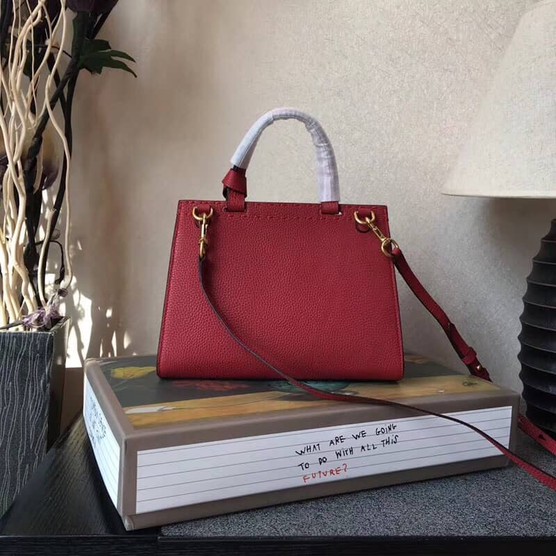 Gucci GG Marmont Leather Top Handle Replica Bag Red 421890