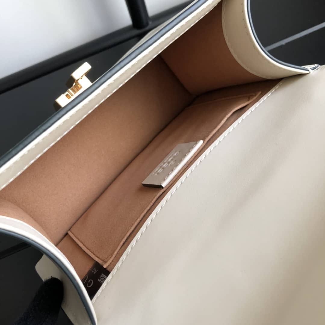 Gucci Sylvie Leather Mini Chain Shoulder Bag Replica White 431666