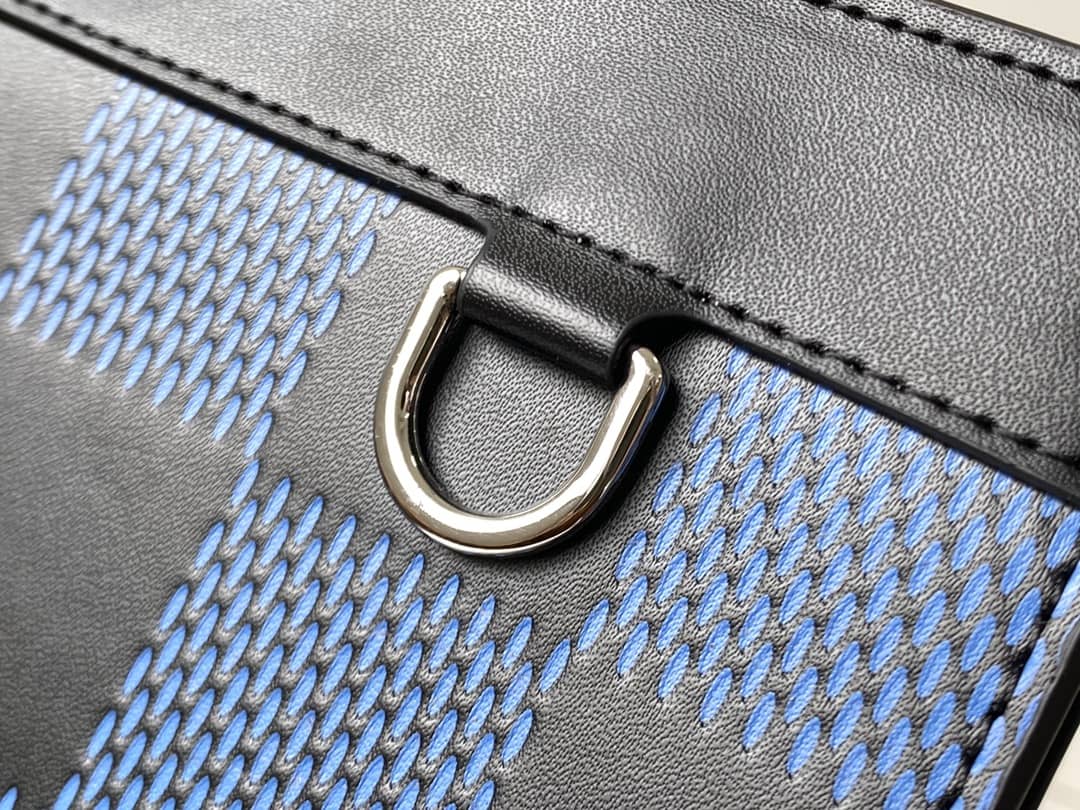 Louis Vuitton Damier 3D Cowhide Leather Standing Replica Pouch N60448