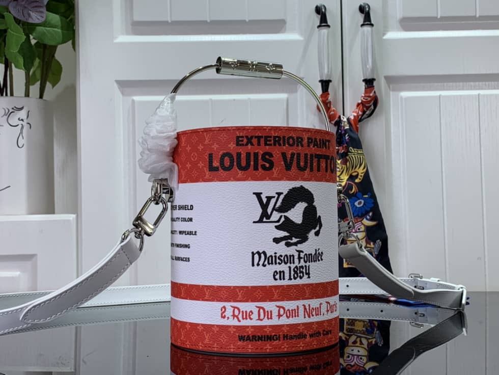 Louis Vuitton Paint Can Small Red M81595 Replica Bucket Bag