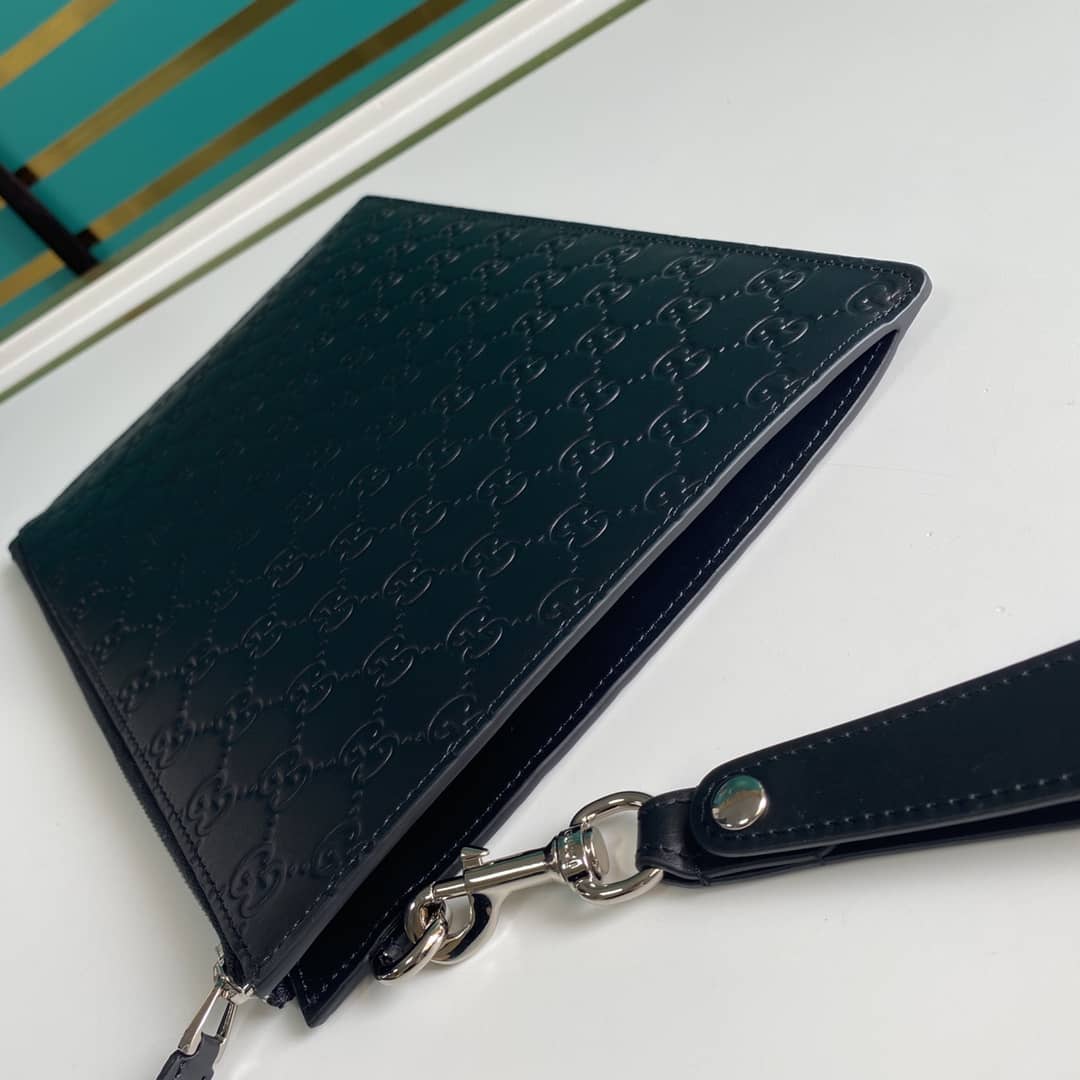 Gucci Mens Signature Soft Pouch Replica 473950