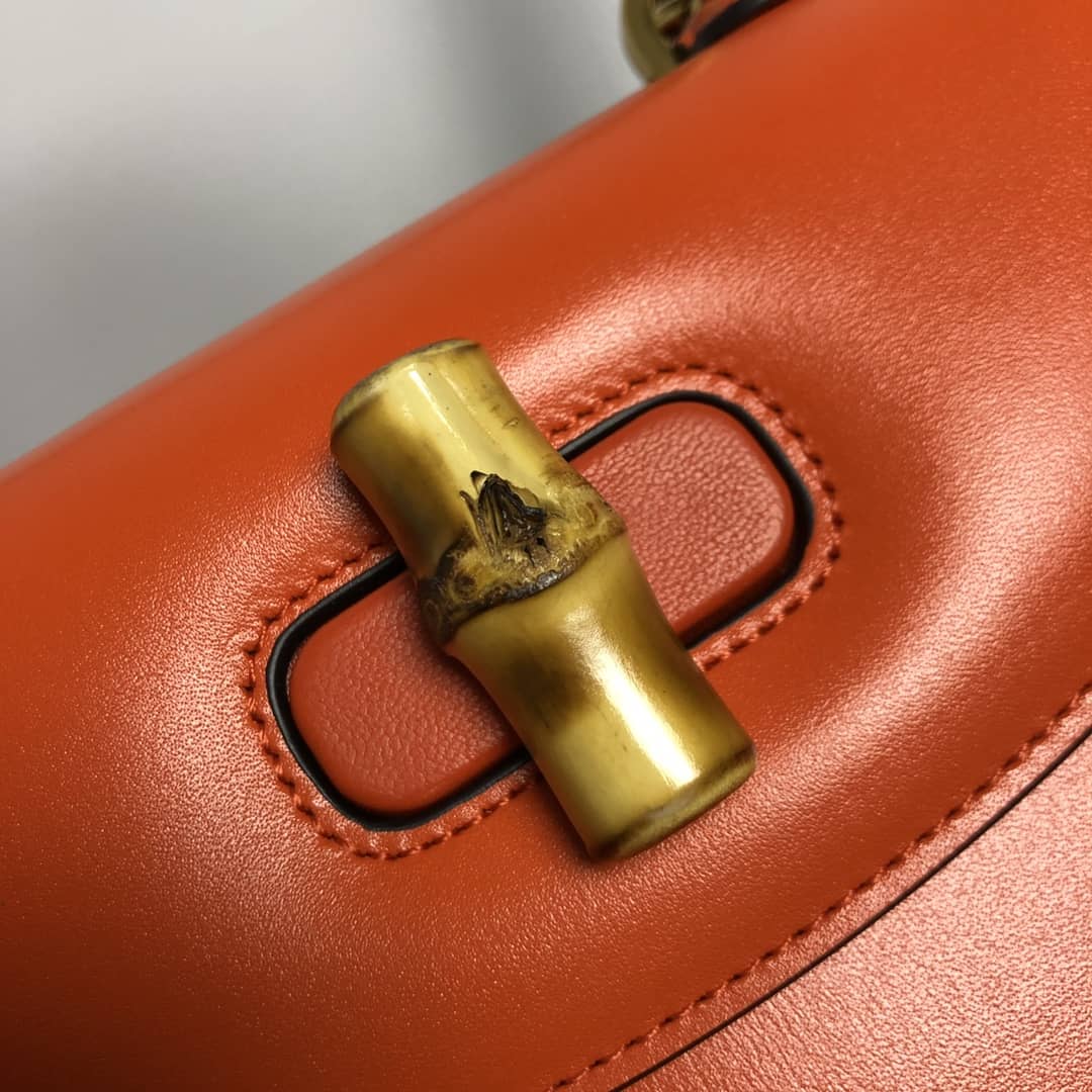 Gucci Bamboo 1947 Small Top Handle Bag 675797 Red Replica