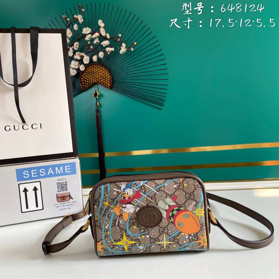 Gucci GG Disney Donald Duck Shoulder Bag Replica 648124