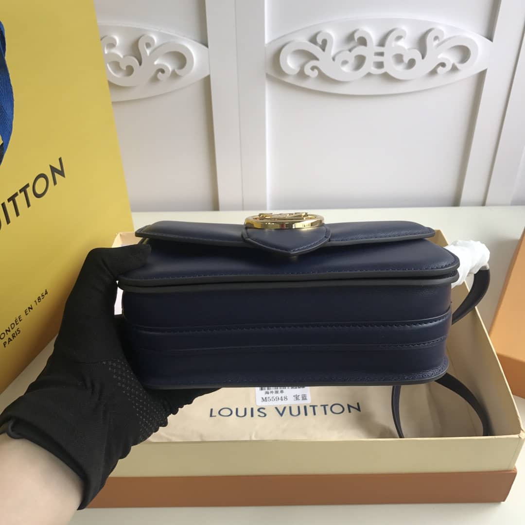 Louis Vuitton Pont9 Neuf Leather Replica Shoulder Bag Blue M55948