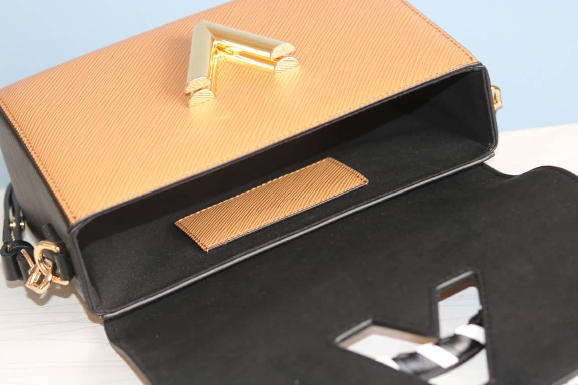 Louis Vuitton Textured Epi Leather Twist Series Bag Brown
