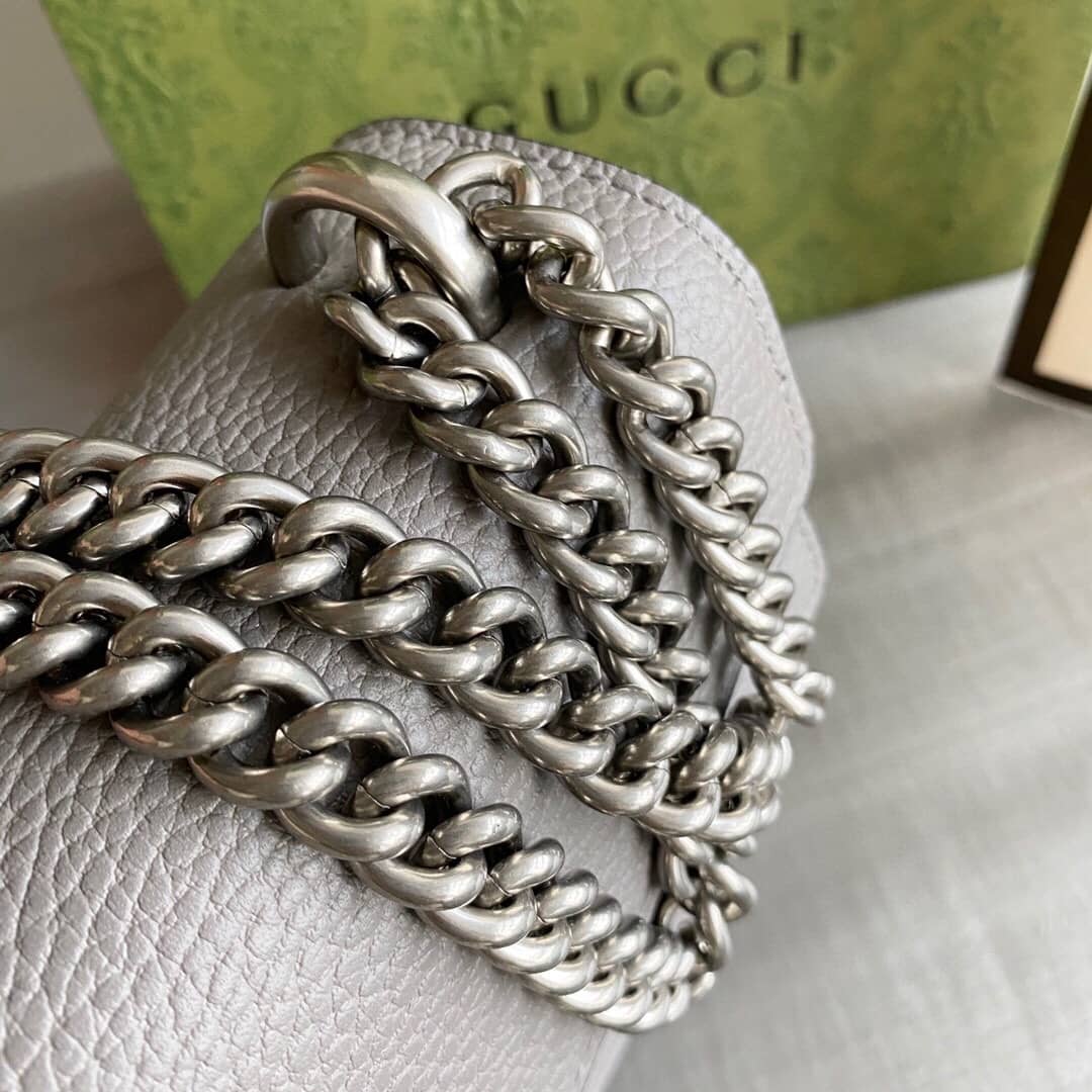 Gucci Dionysus Dupe GG Supreme Dionysus Chain Replica Shoulder Bag Gray 400249