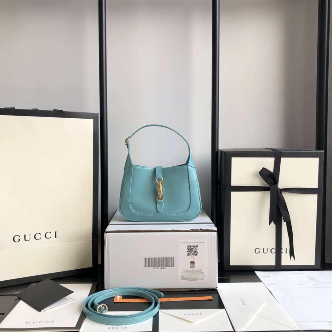 Gucci Jackie 1961 Mini Shoulder Bag Replica Blue 637092