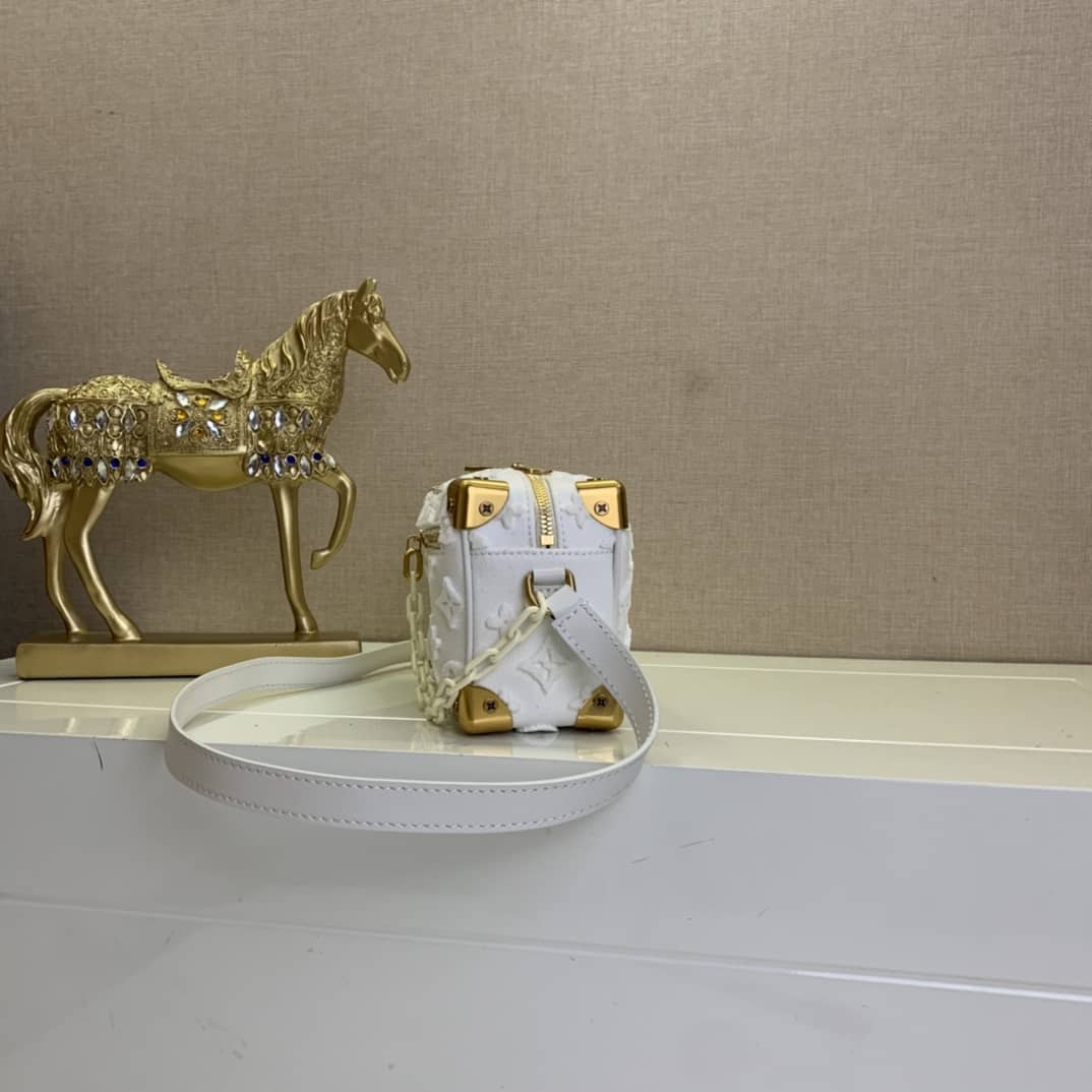 Louis Vuitton Mini Soft Trunk Monogram Canvas Replica Bag White M68970