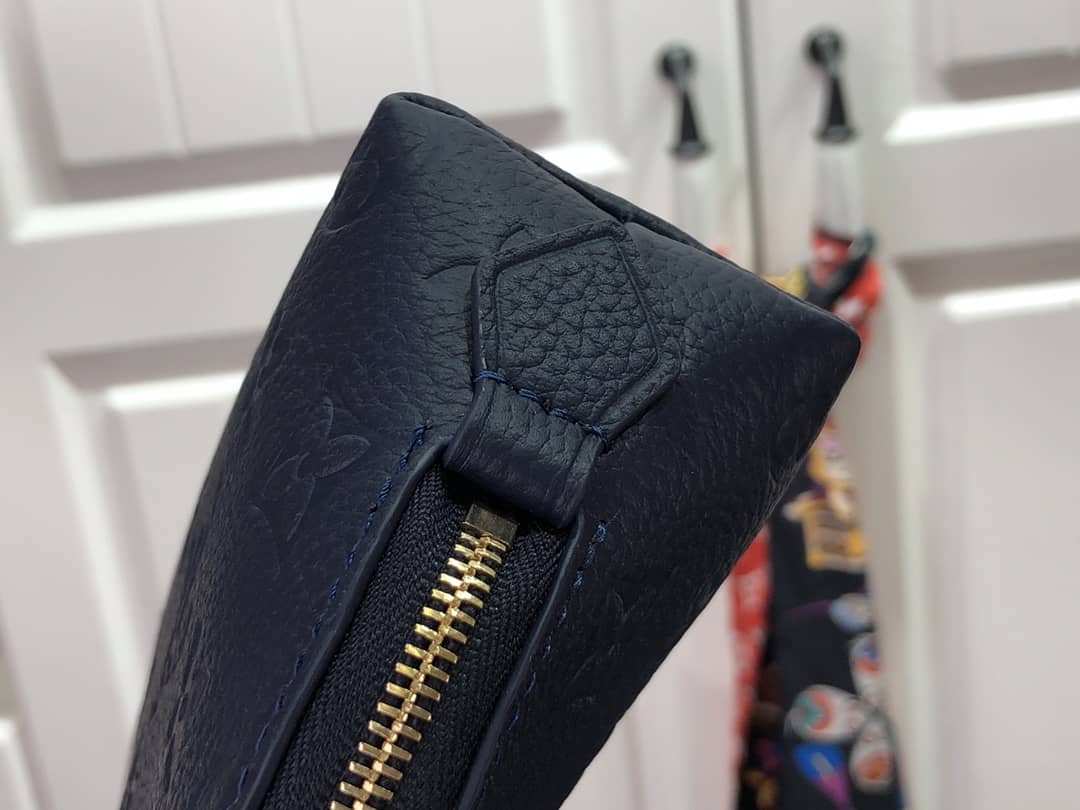 Louis Vuitton Pochette Dupe Monogram Cosmetic Pouch  Blue M47515