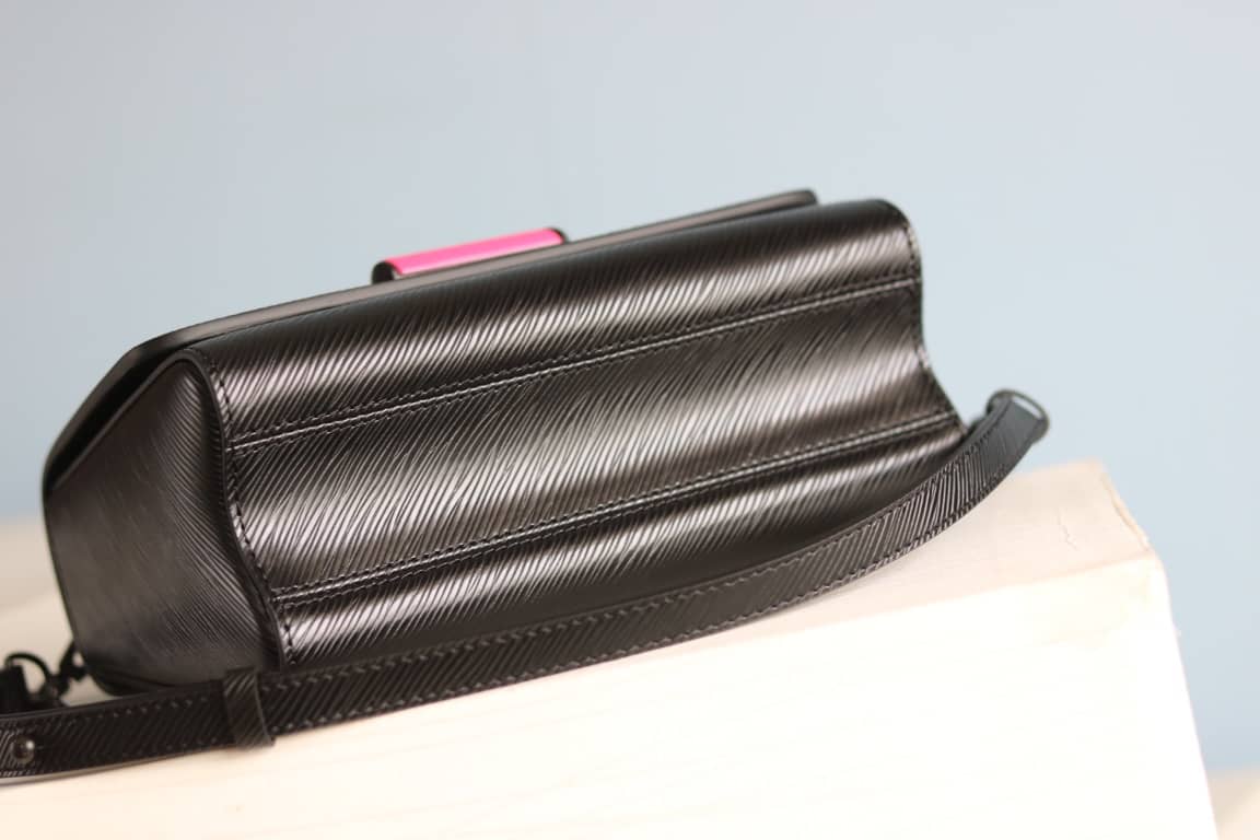 Louis Vuitton Textured Epi Leather Twist Series Bag Black