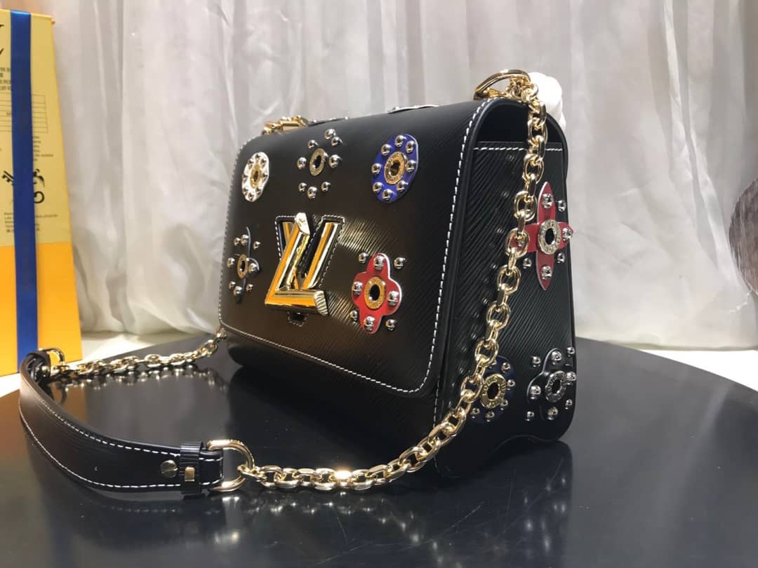 Louis Vuitton Epi Leather Twist MM Replica Bag Black