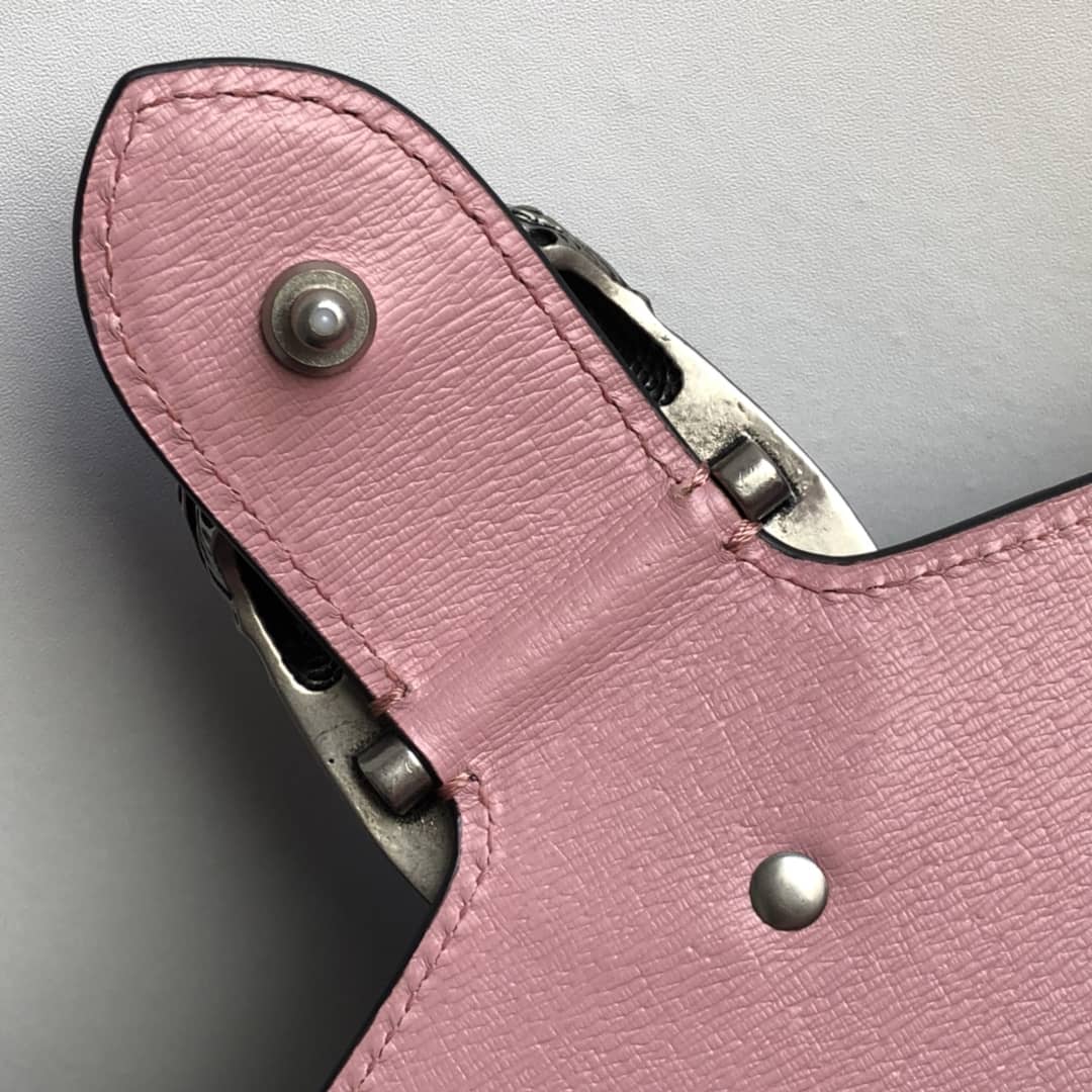 Gucci Dionysus Dupe GG Supreme Dionysus Chain Shoulder Bag Replica Pink 400249