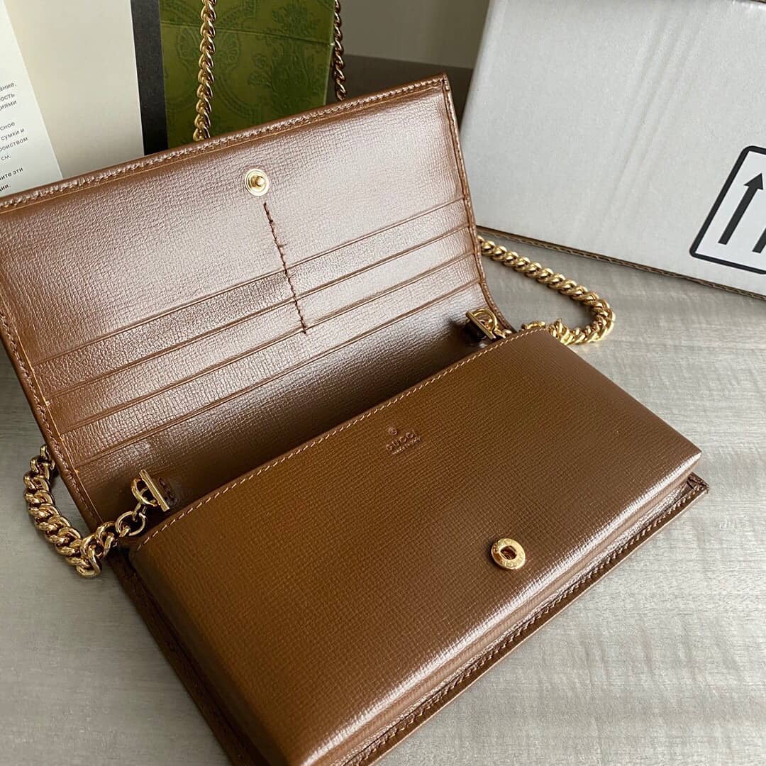 Gucci GG Supreme Horsebit 1955 Chain Wallet Replica 621892