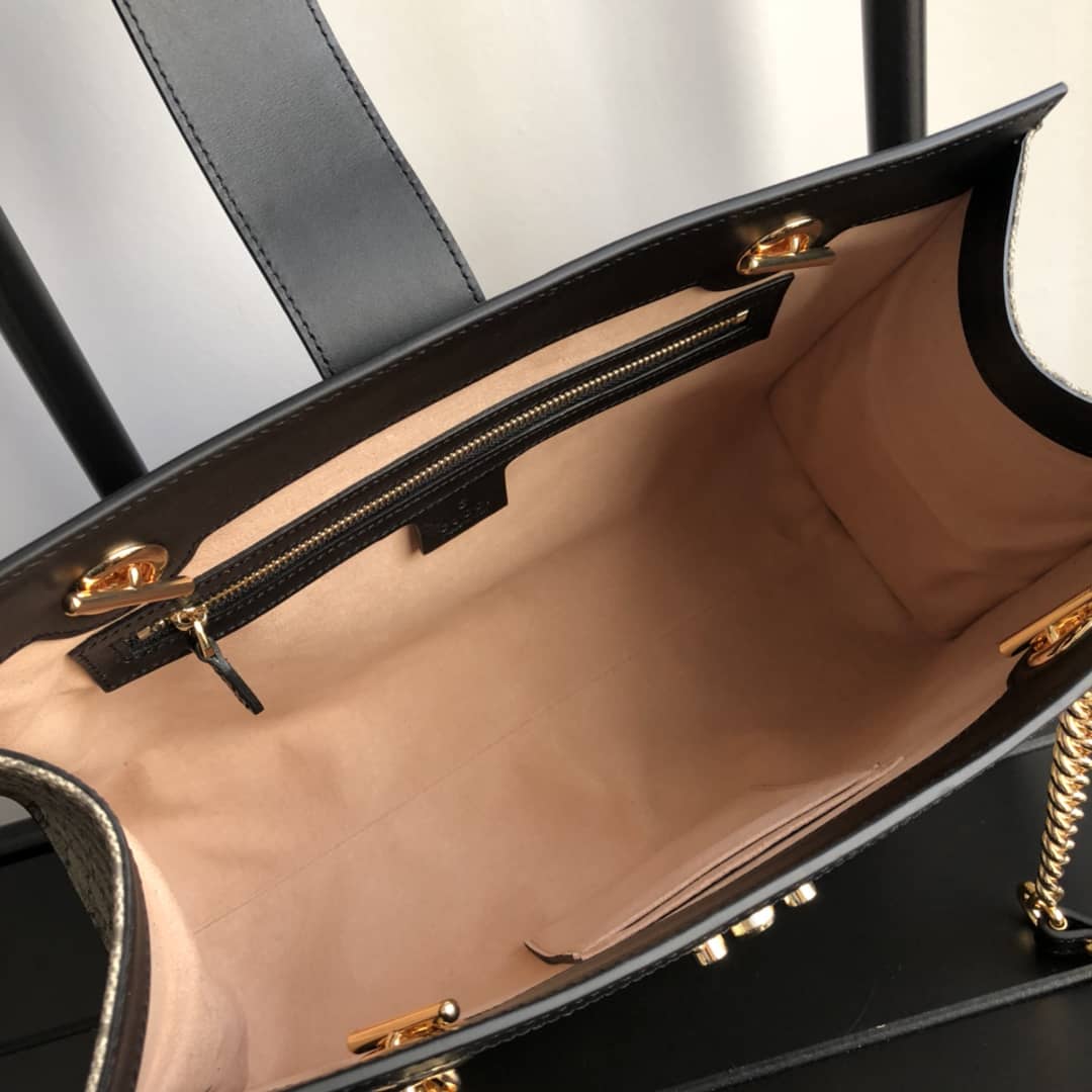Gucci Padlock Medium GG Supreme Shoulder Bag Replica Brown Black 479197